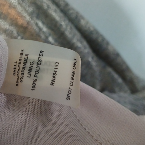 Calvin Klein Metallic Gold Silver Tone Sleeveless Cocktail Dress Size 6 Petite - Picture 9 of 9